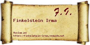 Finkelstein Irma névjegykártya